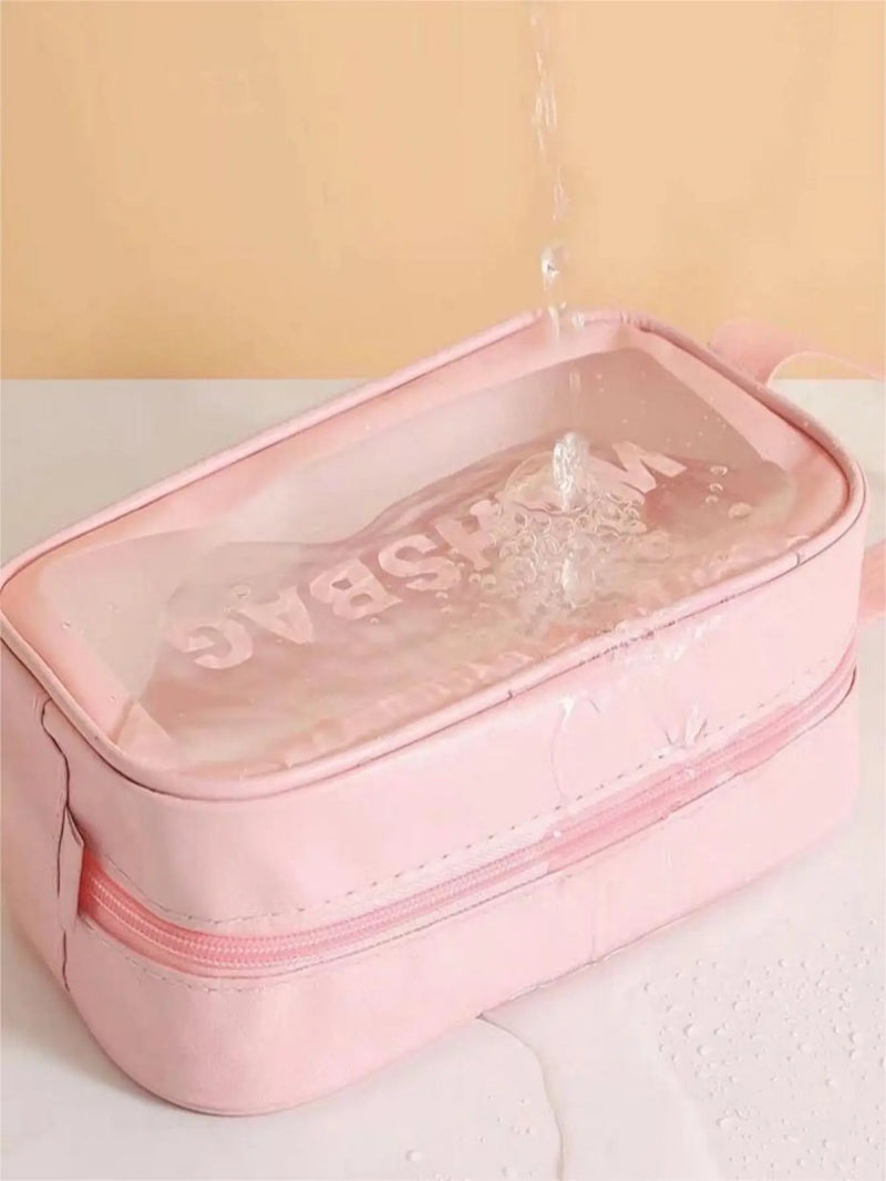 Necessaire Maquiagem Transparente Washbag A Prova De Água Para Viagens