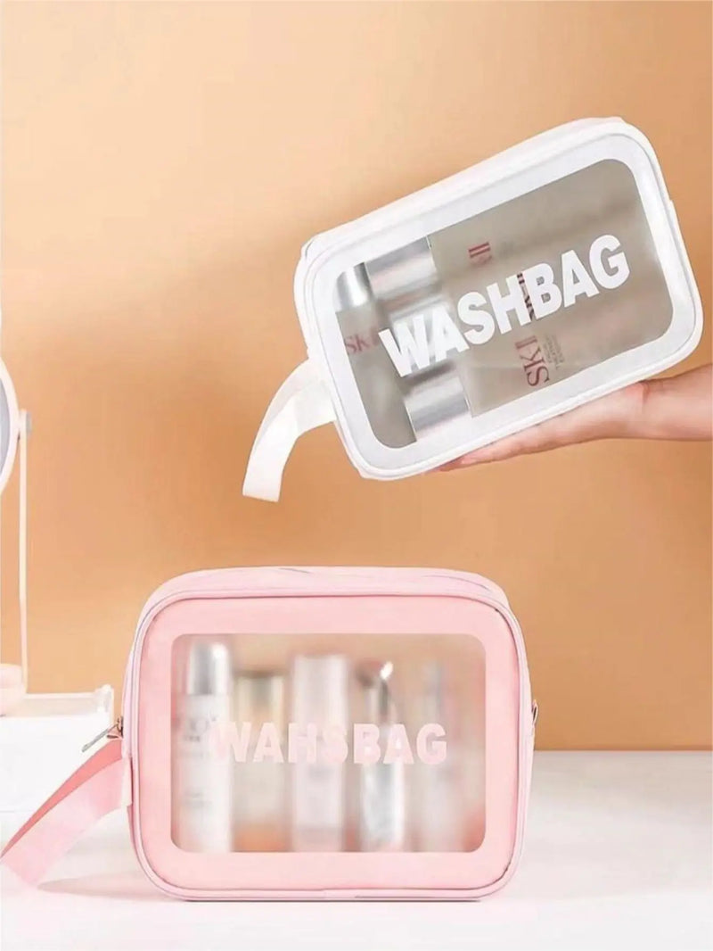 Necessaire Maquiagem Transparente Washbag A Prova De Água Para Viagens