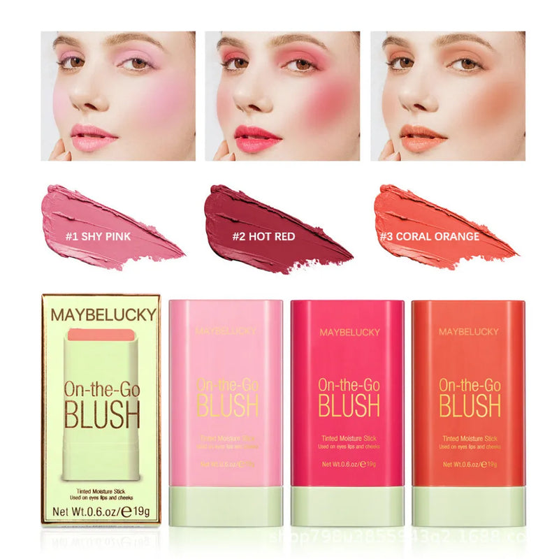 Blush em Bastão, Blush Stick Hidratante À Prova D'Água